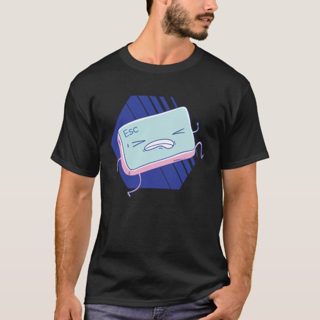 Camiseta Chave Esc  Fun Desenvolvedor de Software Cientista (Frente)