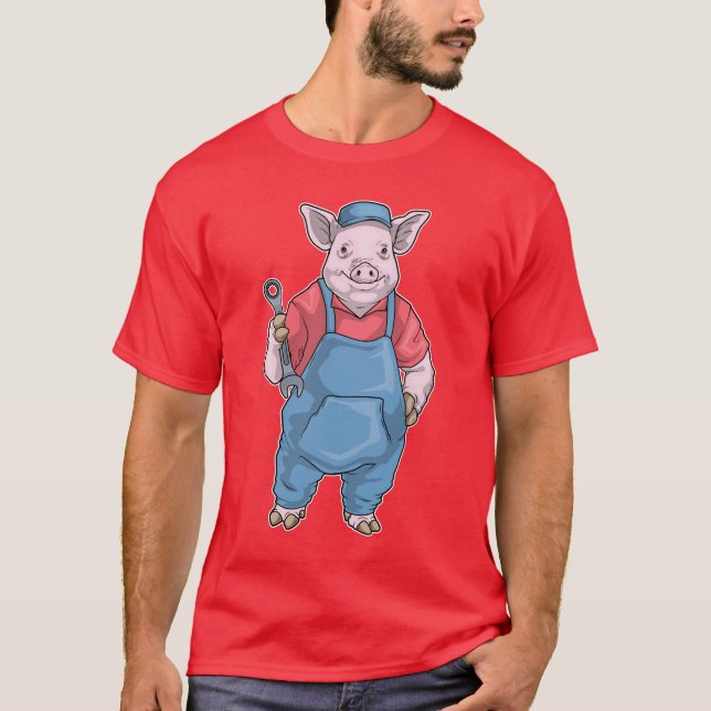 Camiseta Chave Mecânica De Porcos (Frente)
