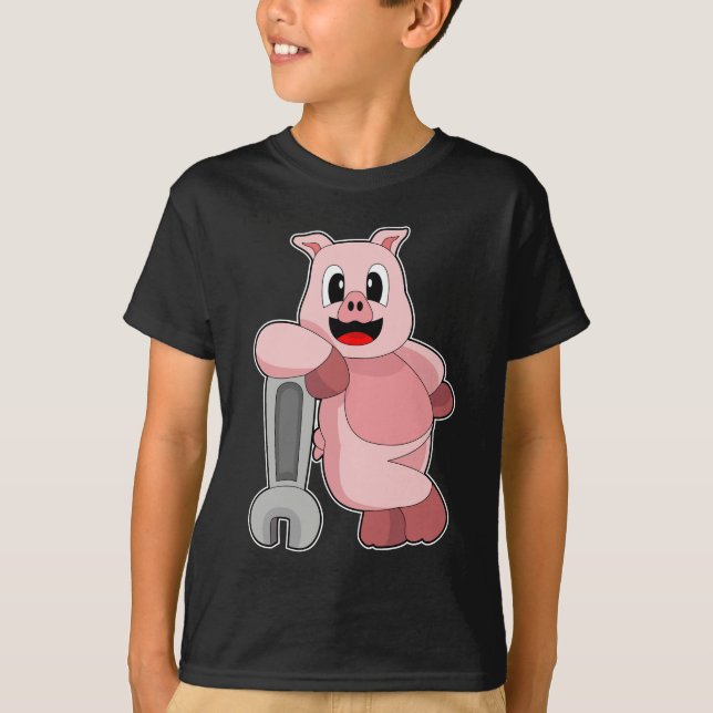 Camiseta Chave Mecânica De Porcos (Frente)