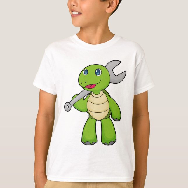 Camiseta Chave mecânica de tartaruga (Frente)