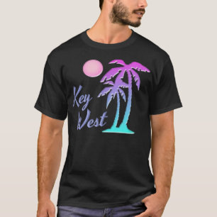 Camiseta Chave Oeste Suvenir Sol Pôr do Sol Palmeira Flórid