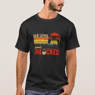 Camiseta Chaveiro de Vintage Retro Video Ga No Nível Do pai