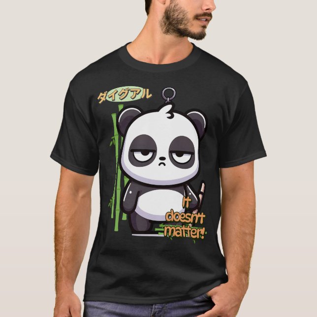 Camiseta Chaveiros de Panda Selfless Estilo Kawaii Chibi (Frente)