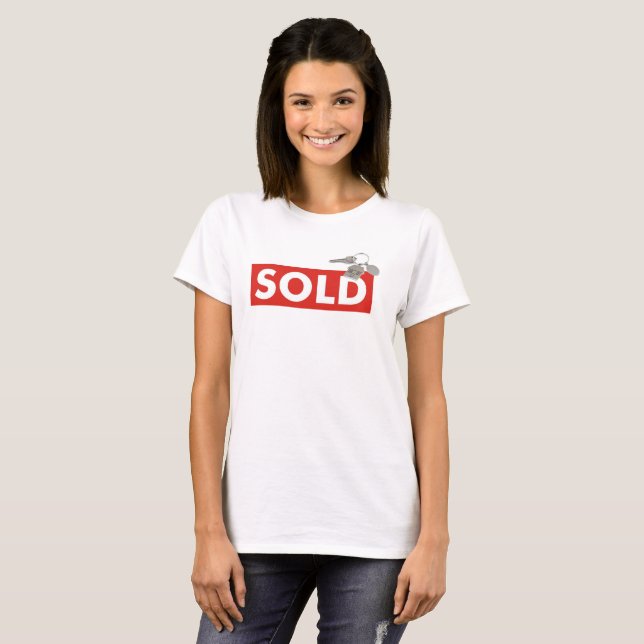 Camiseta Chaves de Casa Sinal Vermelho de Vendido  (Frente Completa)