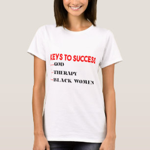 Camiseta Chaves para o sucesso de Deus Terapia Mulheres Neg
