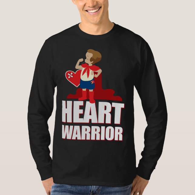 Camiseta CHD Heart Confidence Caped Boy Hero Warrior Healed (Frente)