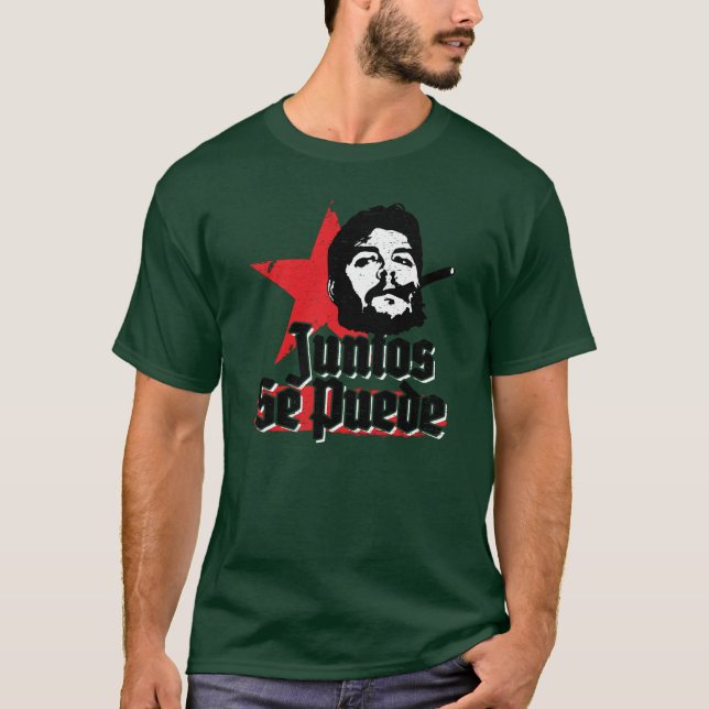 Camiseta Che Guevara Citação Revolucionária Juntos Se Puede (Frente)
