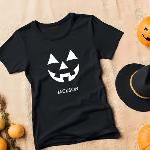 CAMISETA CHEAP JACK O LANTERN PUMPKIN FACE NOME PERSONALIZA