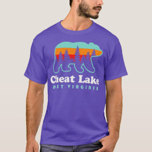 Camiseta Cheat Lake West Virginia Camping Bear Retro
