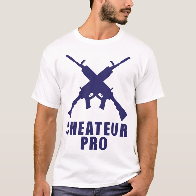 Camiseta cheateur pro mitraillette citation (Frente)