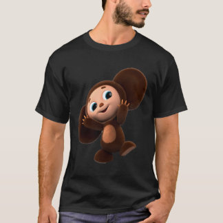Camiseta Cheburashka ondulando a mão Vintage Cinto russo