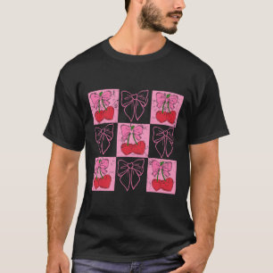 Camiseta Checado Cereja Coquette Amo Você Cereja Muito 1
