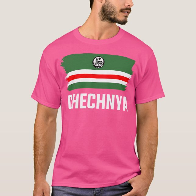 Camiseta Chechênia Sinalizador checheno Ativo (Frente)