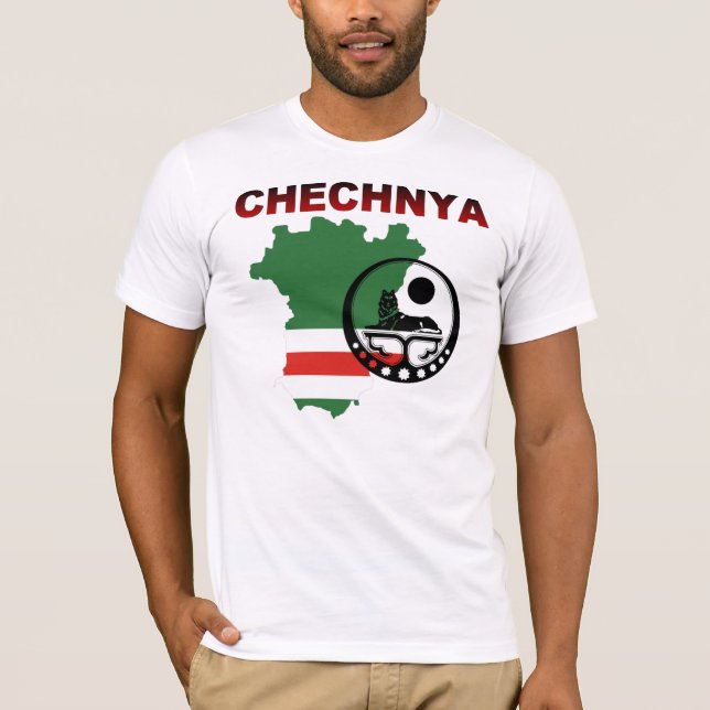Camiseta Chechnya + Map + Gerb (Frente)