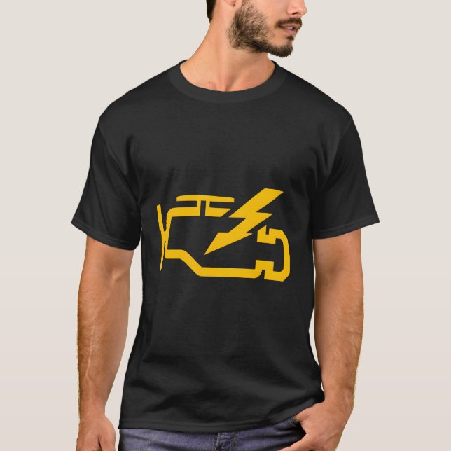 Camiseta Check Engine Light Funny Automotive Mechandi (Frente)
