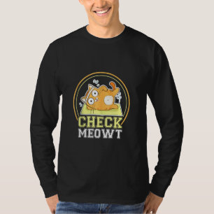 Camiseta Check Meowt Cat Yoga Workout Kitten