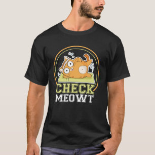 Camiseta Check Meowt Cat Yoga Workout Kitten