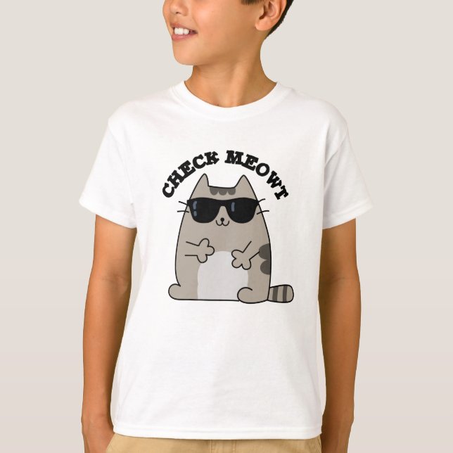 Camiseta Check Meowt Legal Gato Pun Engraçado (Frente)