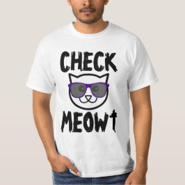 Camiseta CHECK MEOWT (T-shirts de gato engraçadas)