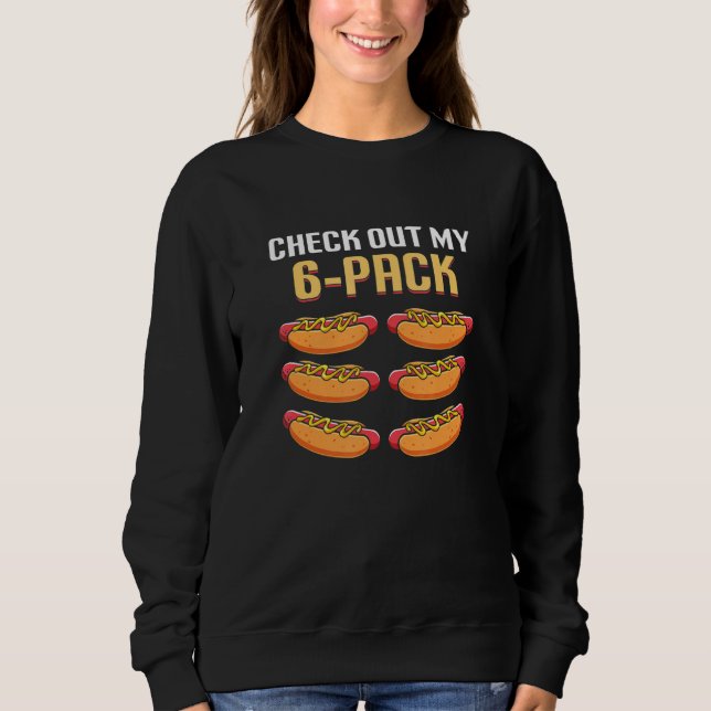 Camiseta Check Out My 6 Pack Hot Dog (Frente)