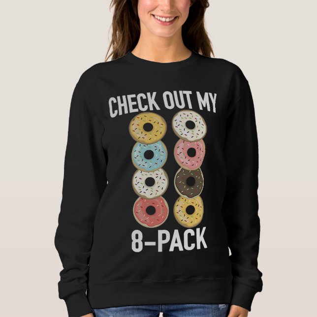 Camiseta Check Out My 8 Pack Donut   Gym Fitness Foodies (Frente)