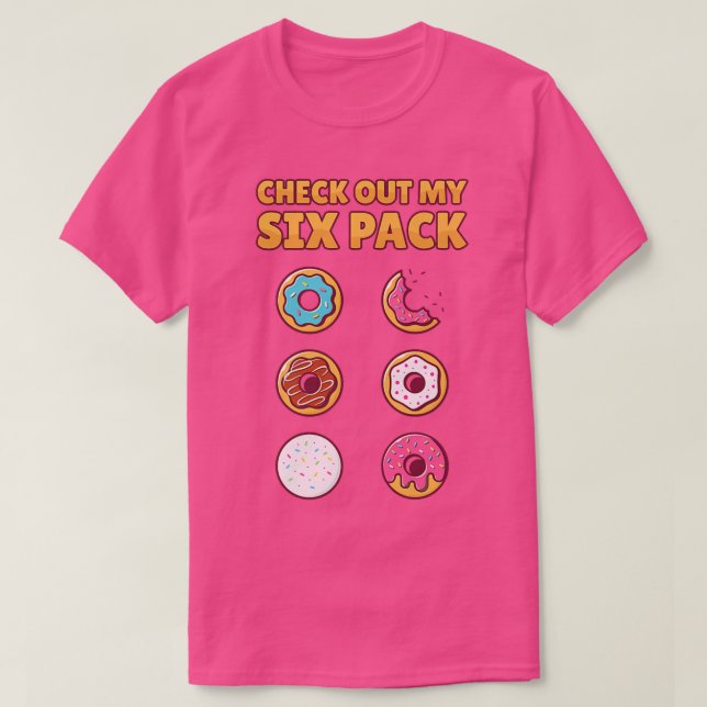 Camiseta Check out my si pack Foodie Donut  (Frente do Design)