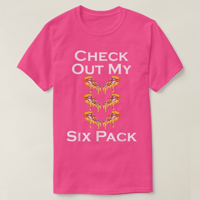 Camiseta Check out My Si Pack Pizza Gym Lover  (Frente do Design)