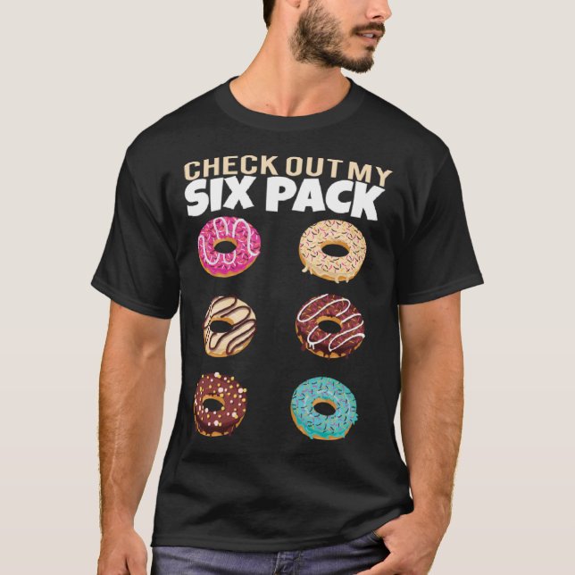 Camiseta Check Out My Six Pack Donut  Gym Summer Vacation (Frente)