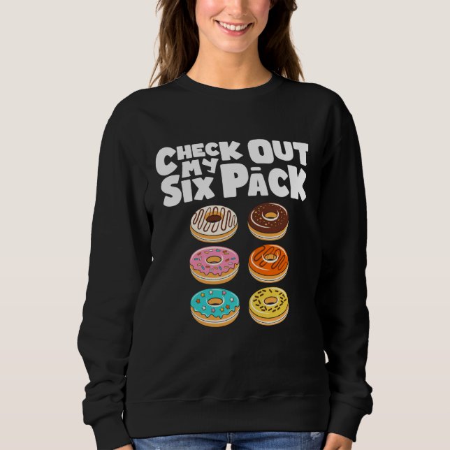 Camiseta Check Out My Six Pack Gym Donut Doughnut (Frente)