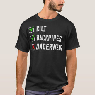 Camiseta Checklist Escocês Matou Roupas De Bagaço Para Um