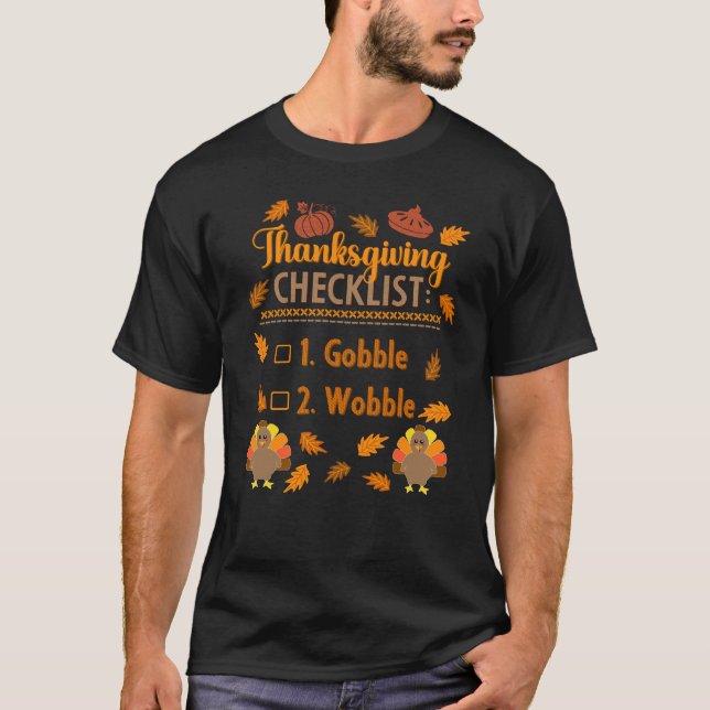 Camiseta Checklist Gobble Wobble Wobble Ugly Sweater (Frente)