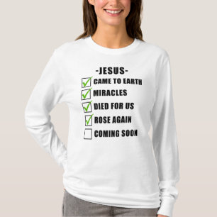 Camiseta Checklist para a missão de JESUS: Christian Faith 