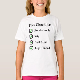 Camiseta Checklist para o Irish Dance Cute Funny Feis