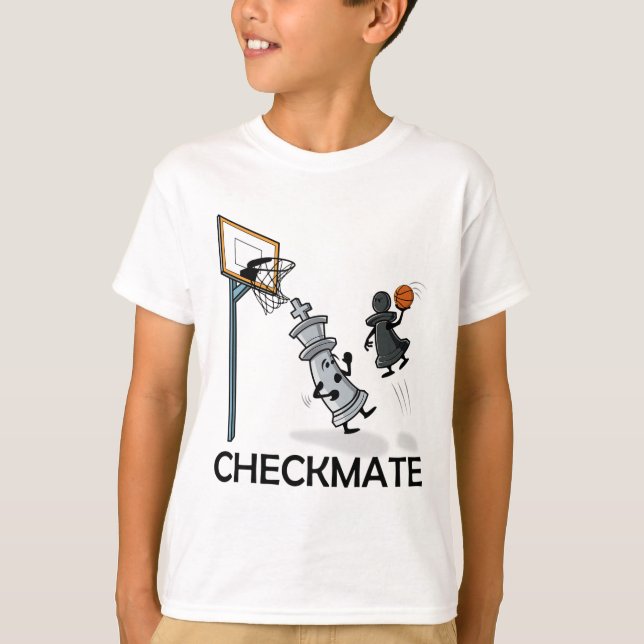 Camiseta Checkmat Do Chess Player Chessboxe E Do Sketll Lov (Frente)