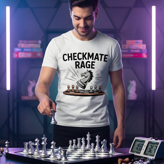 Camiseta Checkmate Rage – Bold Chess Battle Design (Criador carregado)