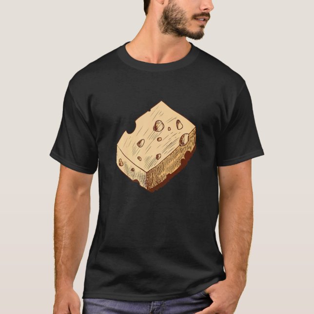Camiseta Cheddar Queijo de queijo Cheddar, desagradável (Frente)
