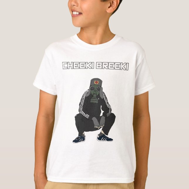 Camiseta Cheeki Breeki - Gopnik Slav Style Engraçado Gamer  (Frente)