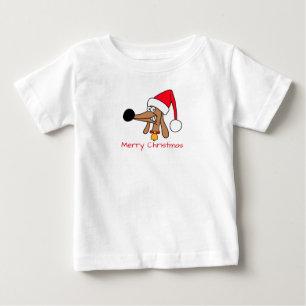 Camiseta Cheeky Dachshund Christmas Baby Fine Jersey Tee