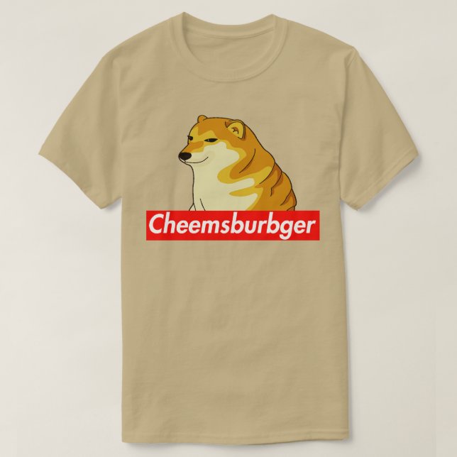 Camiseta Cheemsburbger Label (Frente do Design)