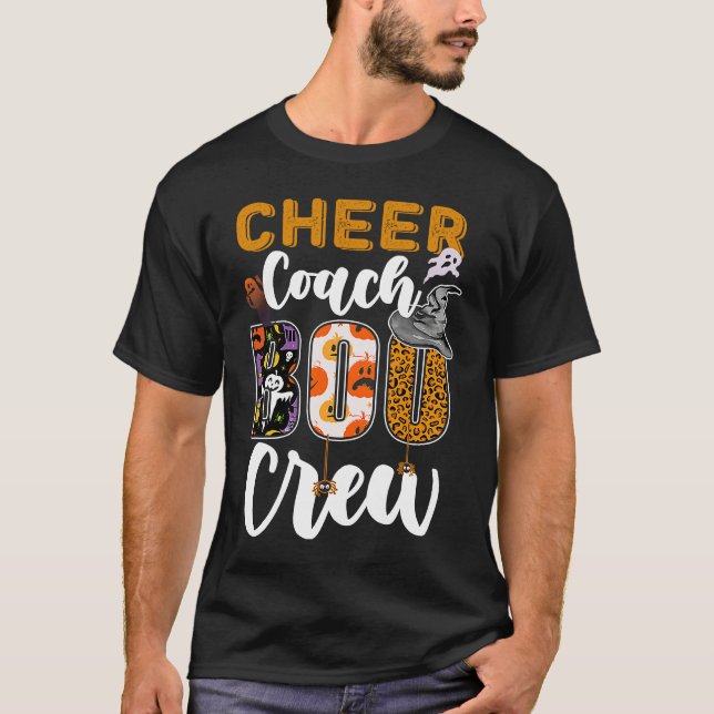 Camiseta Cheer Coach Boo Crew Ghost Cheerleader Halloween M (Frente)