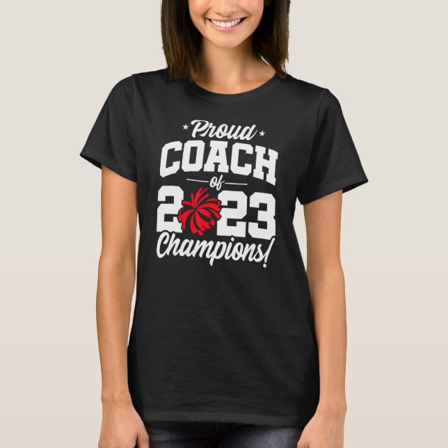 Camiseta "Cheer Coach Champions 2023 School Cheerhead C" (Frente)