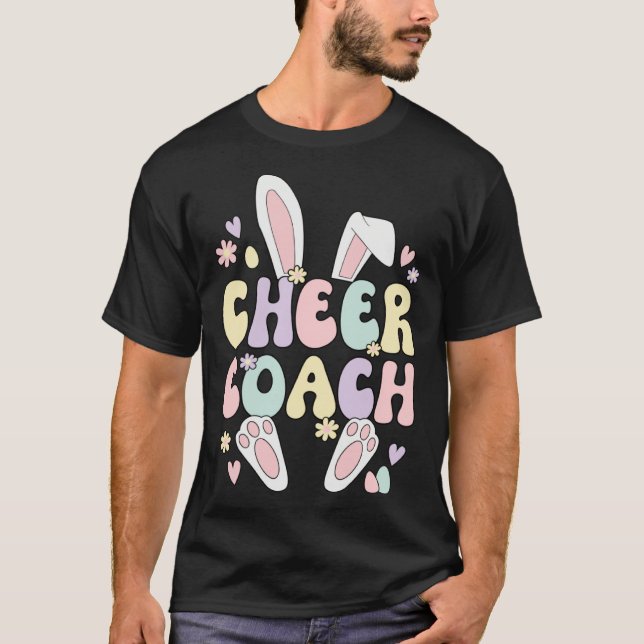 Camiseta Cheer Coach Easter Bunny Cheerleading Coach Easter (Frente)