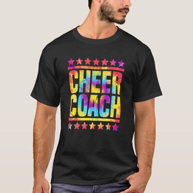 Camiseta Cheer Coach Tie Dye  Cute Cheer Coach Cool Coach (Frente)