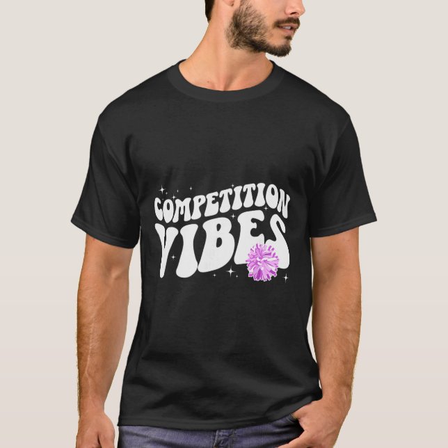 Camiseta Cheer Competition Day Vibes Cheerleading Comp Day  (Frente)