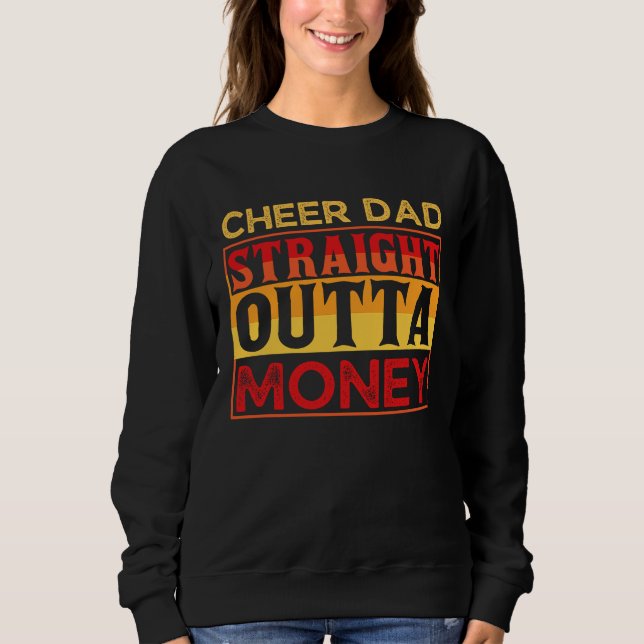Camiseta Cheer Dad Straight Outta Money Cheer Coach (Frente)