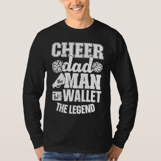 Camiseta Cheer Dad The Man The Wallet Cheerleader Rebel Che