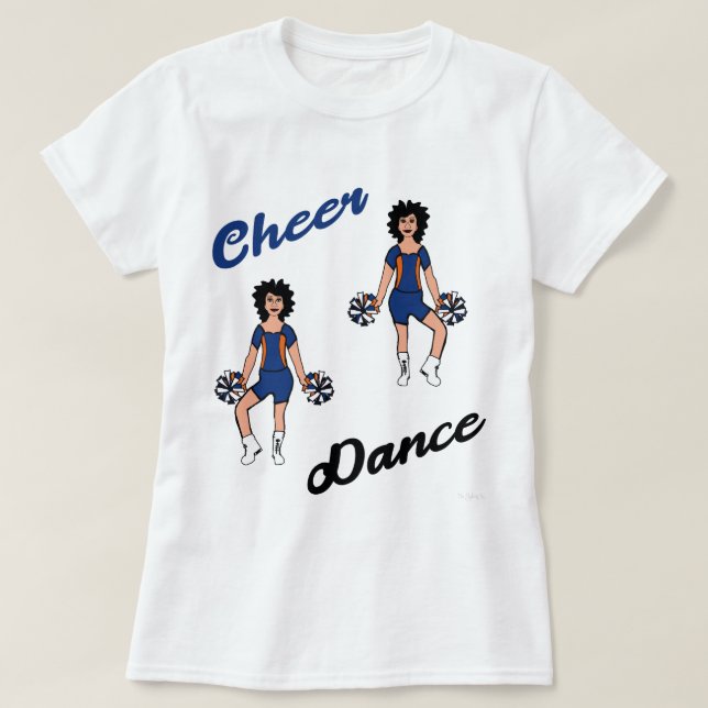 Camiseta Cheer/ Dança (Oranger Azul) (Frente do Design)