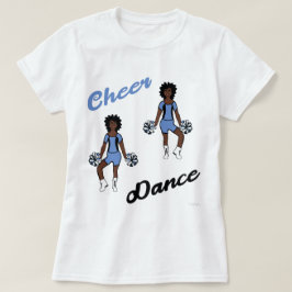Camiseta Cheer/ Dança (Preto Periwinkle)