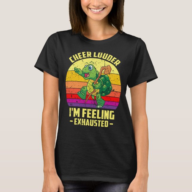 Camiseta Cheer Louder I'm Feeling Exhausted Triathlon Marat (Frente)
