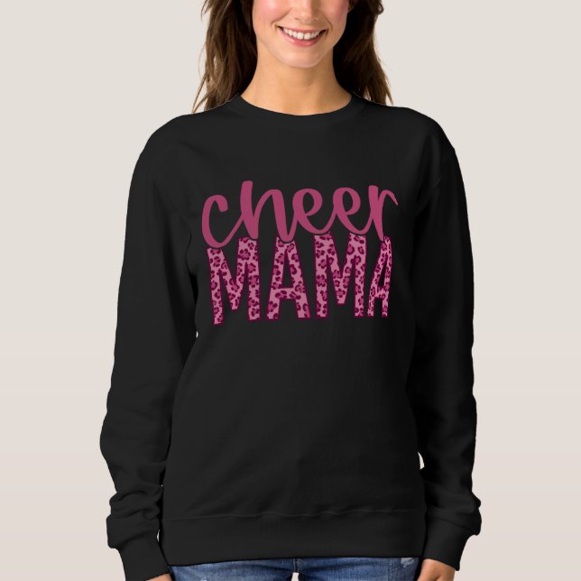 Camiseta Cheer Mama  Pink Leopard Print (Frente)